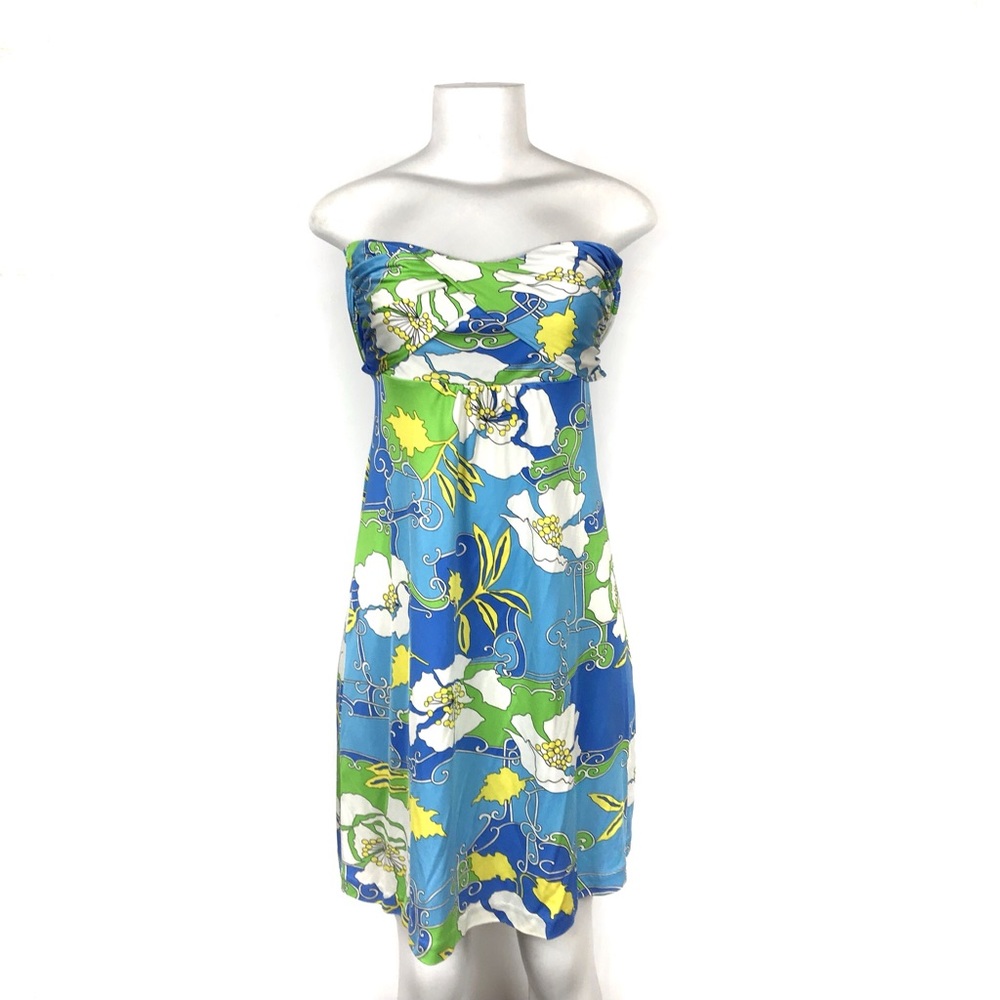 Tibi Dress XS Sleeveless Floral 100% Silk Sleeveless Festival Resortwear Beachy